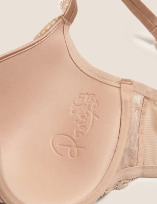 

Womens Rosie Lace Wired Full Cup Bra With Silk A-E - Rose Quartz, Rose Quartz
