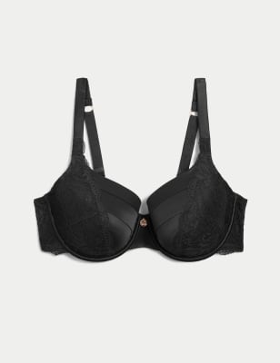 Rosie Womens Silk & Lace Wired Full Cup Bra A-E - 40A - Black, Black,Pale Opaline,Rich Quartz,Rich Amber,Topaz,Rose Quartz,Scarlet