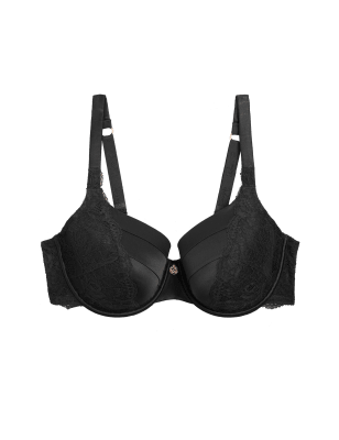 

Womens Rosie Vollschalen-Bügel-BH mit Seide und Spitze (A-E) - Black, Black