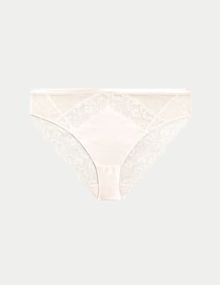 Silk & Lace High Leg Knickers