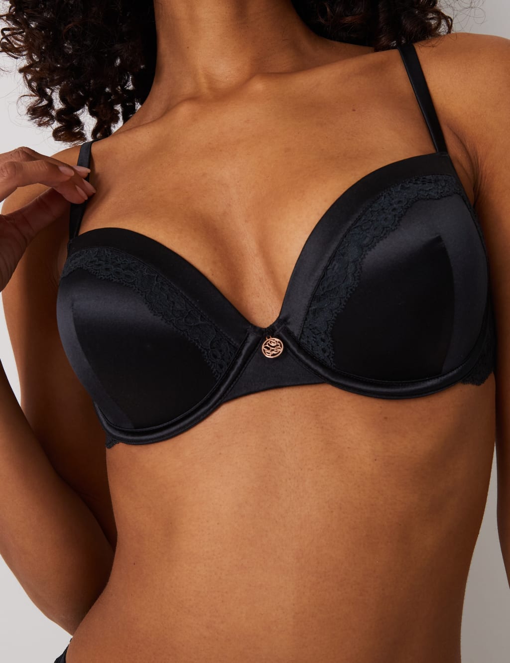 Silk & Lace Wired Balcony Bra A-E image 3