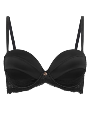 

Womens ROSIE Push-Up-Multiway-BH mit Seide und Spitze (A-E) - Black, Black