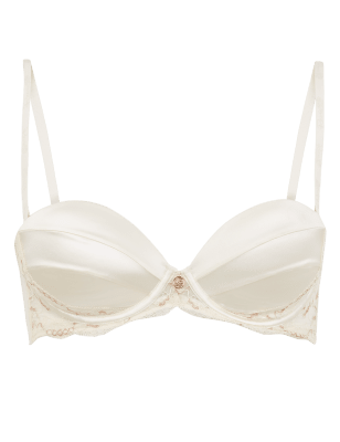

Womens ROSIE Push-up-BH im Multiway-Stil mit Seide und Spitze (A-E) - Ivory Mix, Ivory Mix