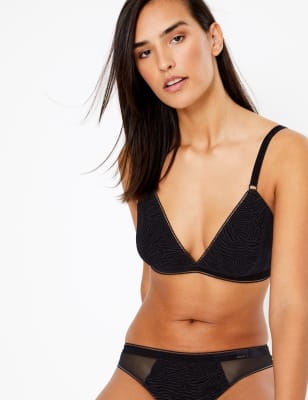 Soutien-gorge bustier sans armatures &agrave; motif animal floqu&eacute;