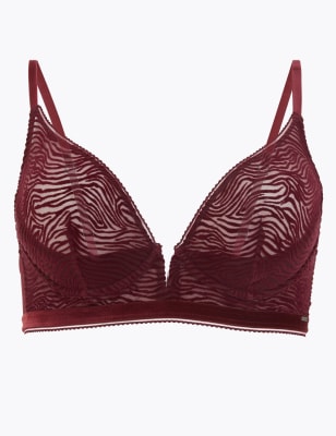 Flock Padded Plunge Bra