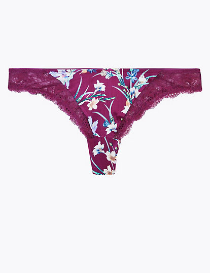 Silk & Lace Exotic Floral Miami Knickers