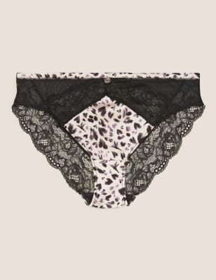 Silk & Lace High Leg Knickers