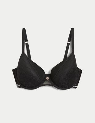 Lace Wired Padded Full Cup Bra A-E