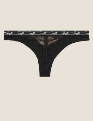 

Womens ROSIE Gerippter Lounge-Tanga - Black, Black