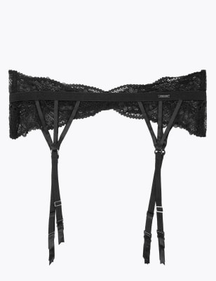 marks and spencer black suspender belt