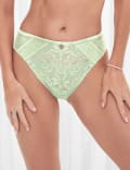 Pleat & Lace High Leg Knickers