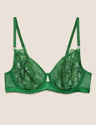 NEW M&S AUTOGRAPH SWISS DESIGNED FLORAL EMBROIDERY BALCONY BRA