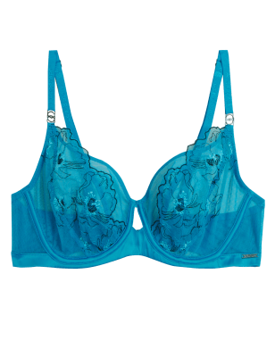 

Womens Autograph Allure Embroidered Wired Balcony Bra A-E - Aqua, Aqua