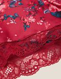 Rose Print Silk French Knickers