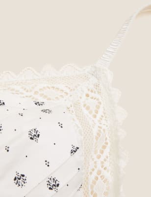 

Womens ROSIE Gardenia Print Non Wired Bralette A-E - Cream Mix, Cream Mix