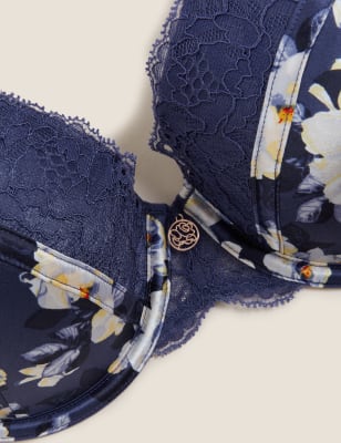 Midnight Rose Silk Wired Full Cup Bra A-E