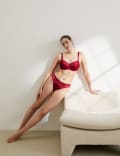 Silk Print Wired Minimiser Bra C-G
