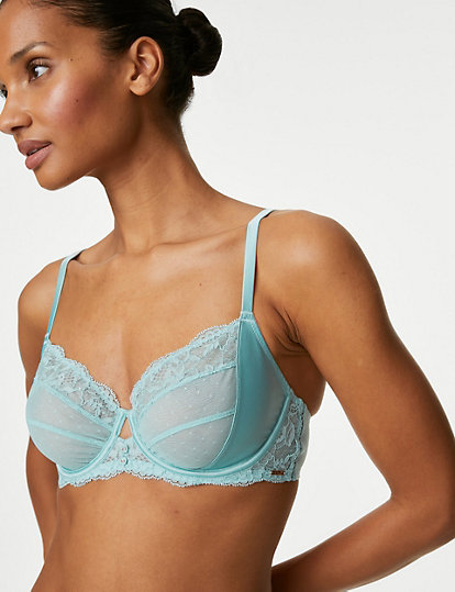 Aster Sparkle Lace Wired Balcony Bra A-E
