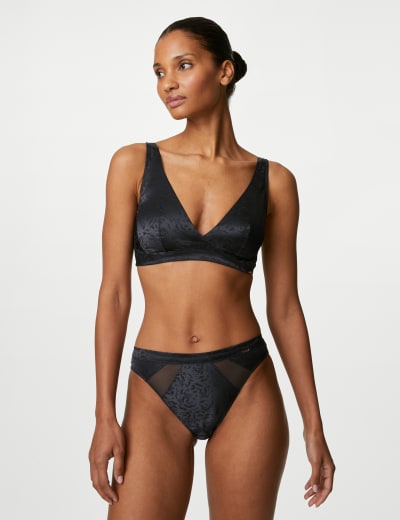 Dahlia Satin High Leg Knickers