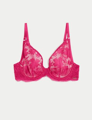 Cosmos Embroidery Wired Plunge Bra A-E
