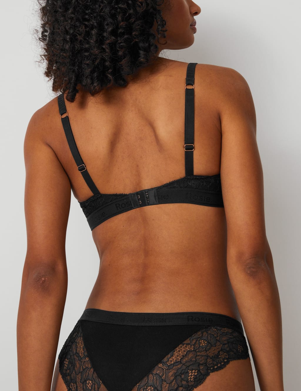Ribbed Lace Lounge Wired Full Cup Bra A-E image 4