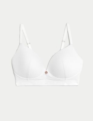 Ribbed Non Wired Plunge Lounge Bra A-E