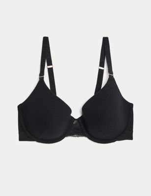 Rib & Lace Wired Full Cup Lounge Bra A-E