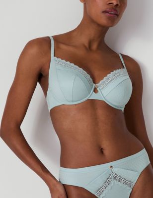 

Womens Rosie Delphine Wired Full Cup Bra With Cotton (A-E) - Light Mint, Light Mint