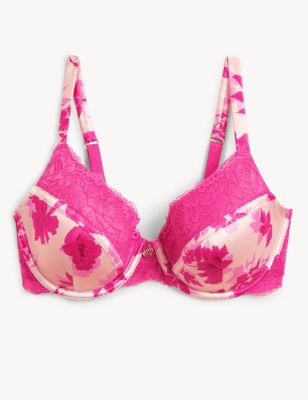 Rosie Womens Laylani Wired Full Cup Bra With Silk A-E - 30A - Pink Mix, Pink Mix