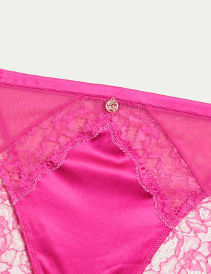 

Womens Rosie Laylani High Waisted High Leg Knickers - Pink, Pink