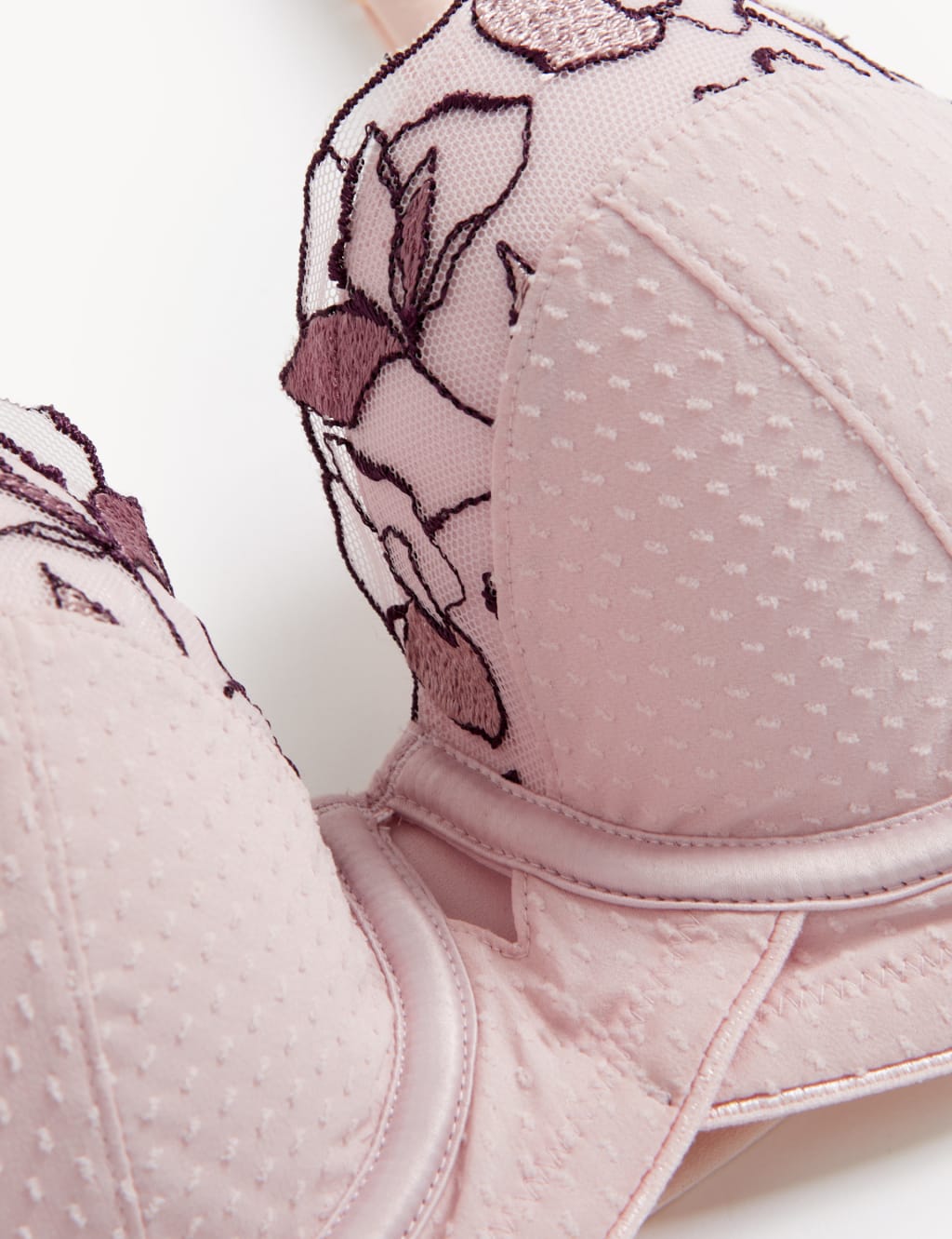 Iris Embroidery Wired Longline Balcony Bra A-E image 6