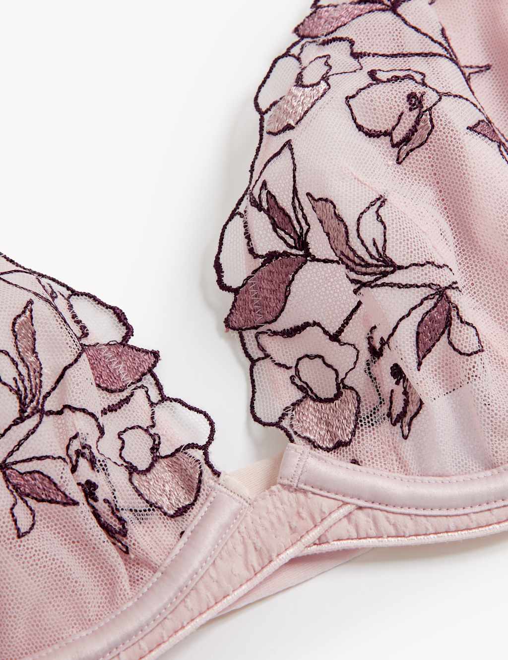 Iris Embroidery Wired Plunge Bra A-E image 6