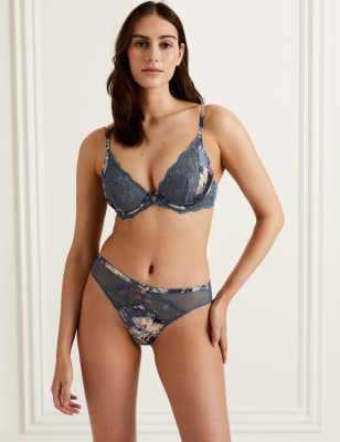 

Rosie Sujetador escotado con aros de seda Lunaria para copa A-EWomens - Air Force Blue, Air Force Blue