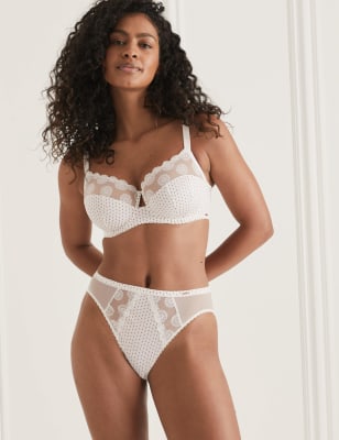 

Womens Rosie Ammi Wired Balcony Bra With Cotton F-H - Ivory Mix, Ivory Mix