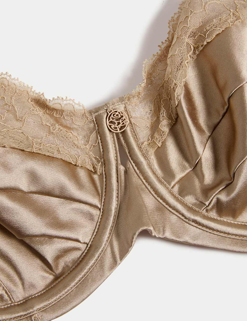 Silk & Lace Wired Balcony Bra F-H image 2