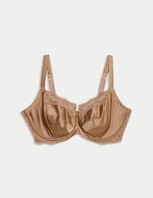 Lace Wired Full Cup Bra With Silk A-E, Rosie