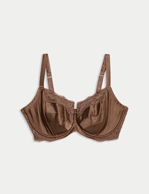 Silk & Lace Wired Balcony Bra F-H