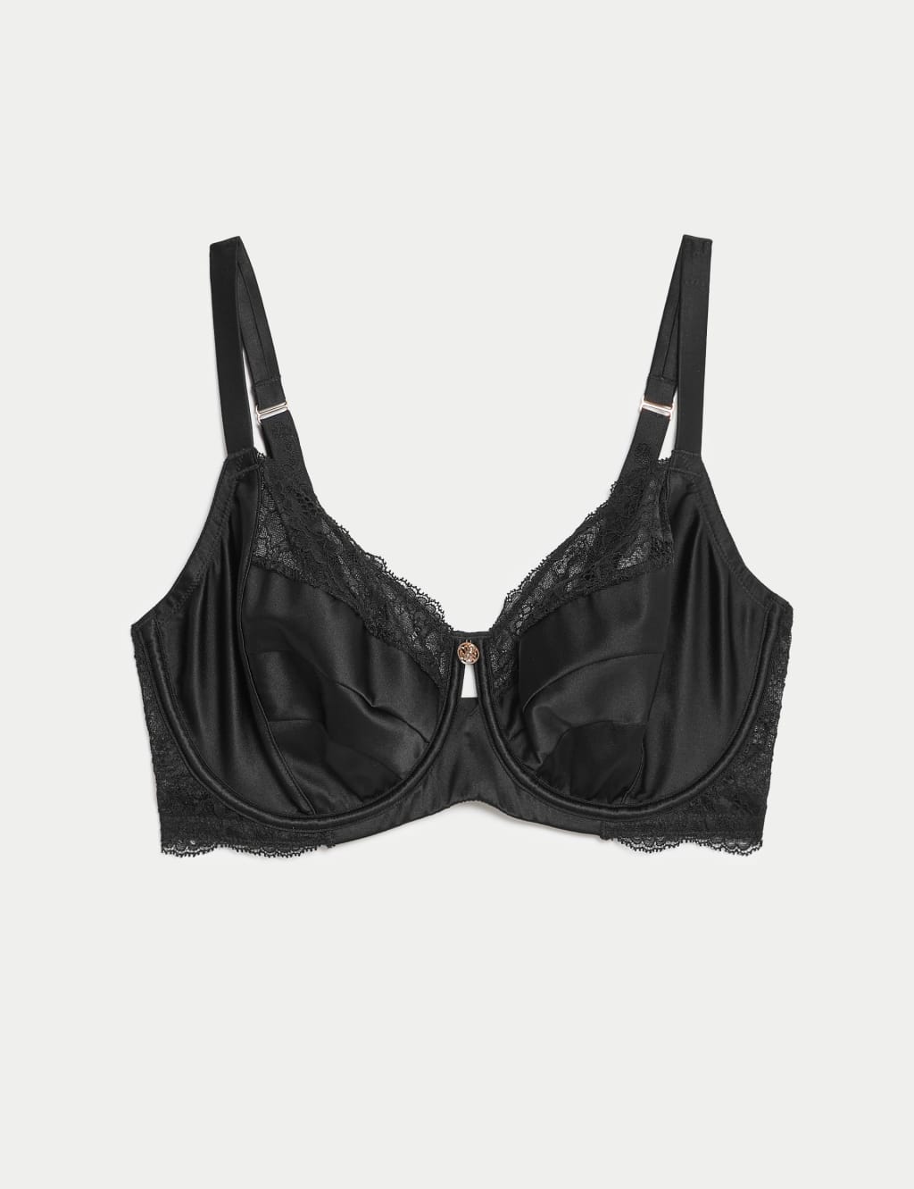 Silk & Lace Wired Balcony Bra F-H image 1