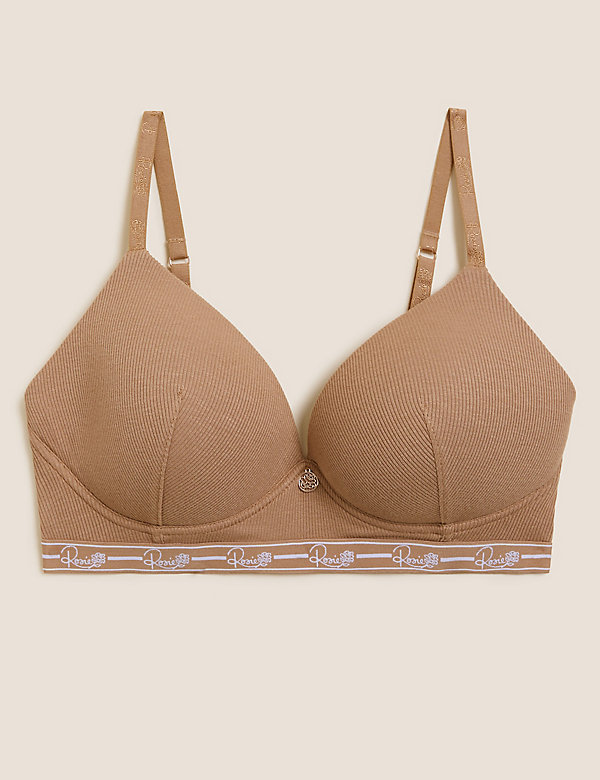 Ribbed Lounge Non Wired Plunge Bra A-E - KW