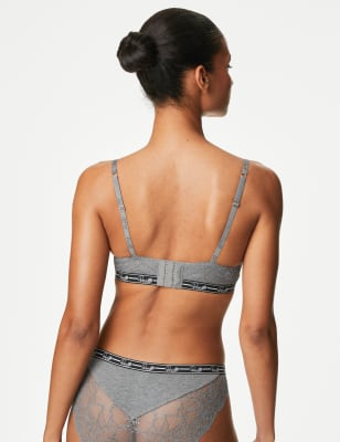 Ribbed Lounge Non Wired Plunge Bra A-E - BH