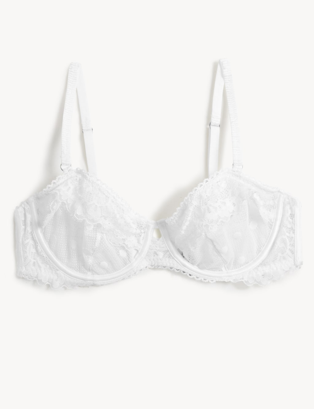 Linea Lace Cut Out Wired Balcony Bra A-E image 2