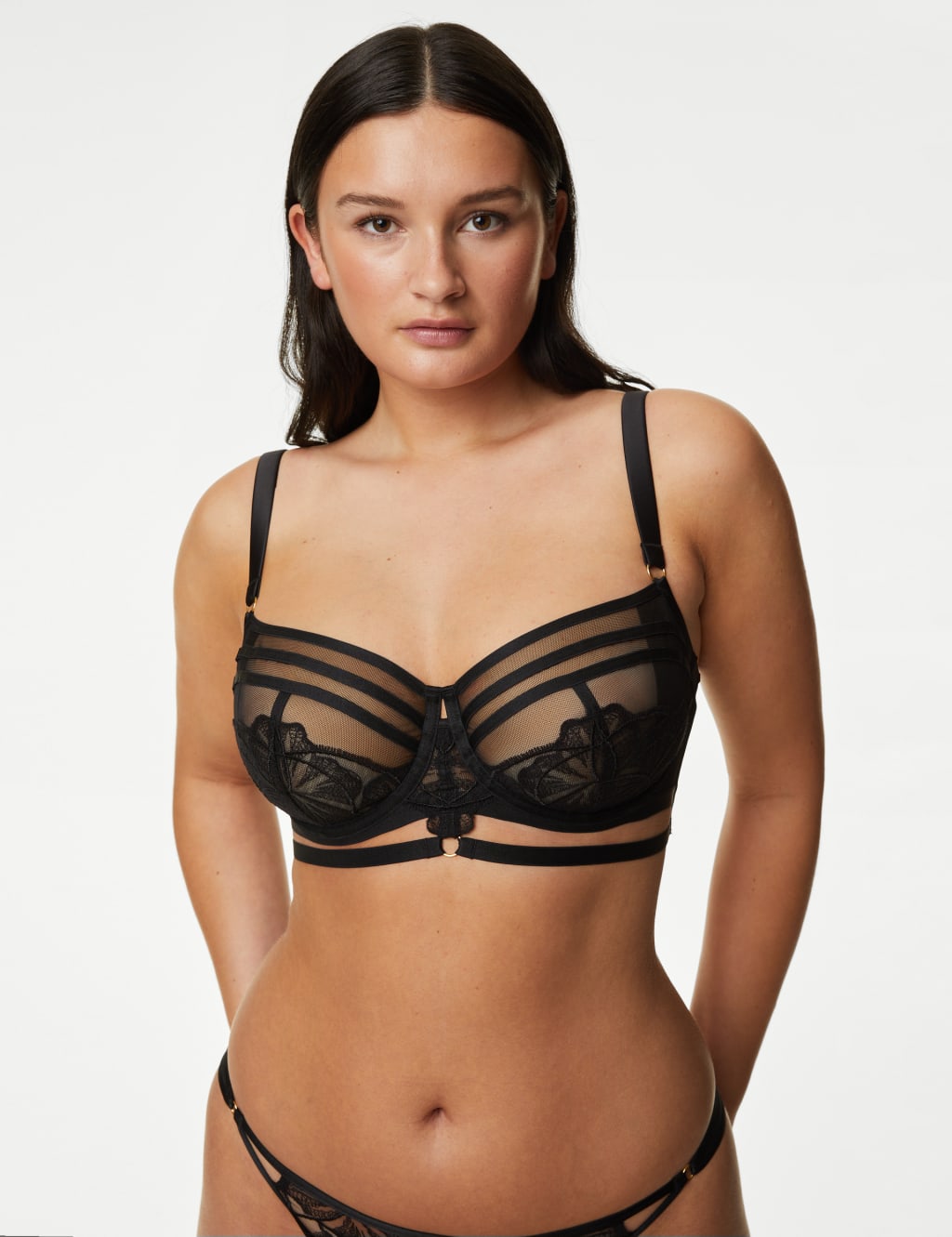 Maya Embroidery Wired Balcony Bra F-H image 3