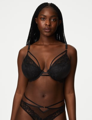 Maya Embroidery Wired Balcony Bra A-E