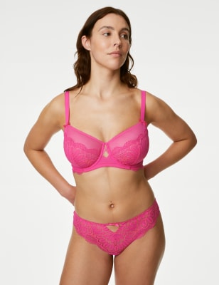 

Womens Boutique Brazillian-Slip mit Spitze „Nova“ - Rose Pink, Rose Pink
