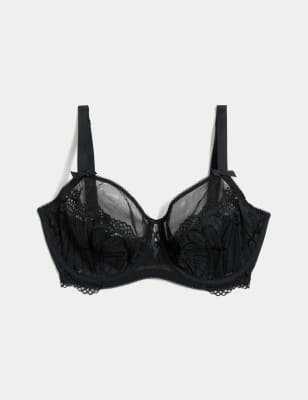 Nova Lace Wired Minimiser Bra CG M&S BG