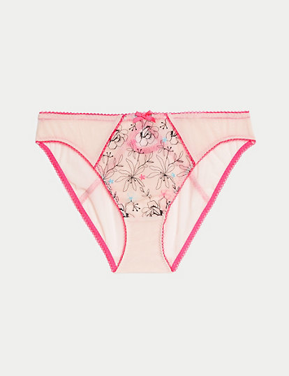 Carissa Embroidery High Leg Knickers