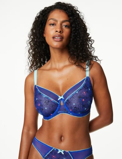 Carissa Embroidery Wired Minimiser Bra