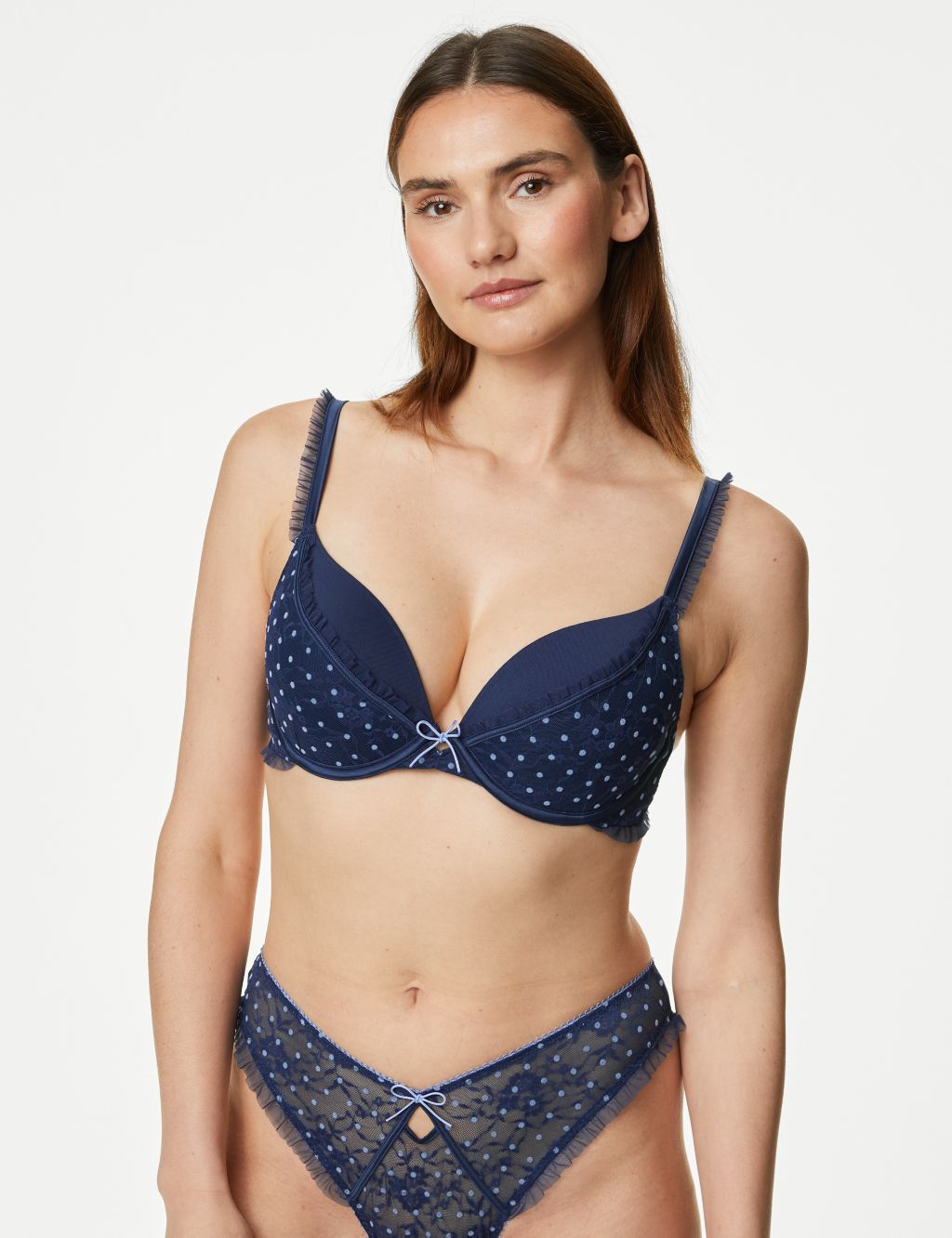 Anna Lace Wired Push-Up Bra A-E image 1