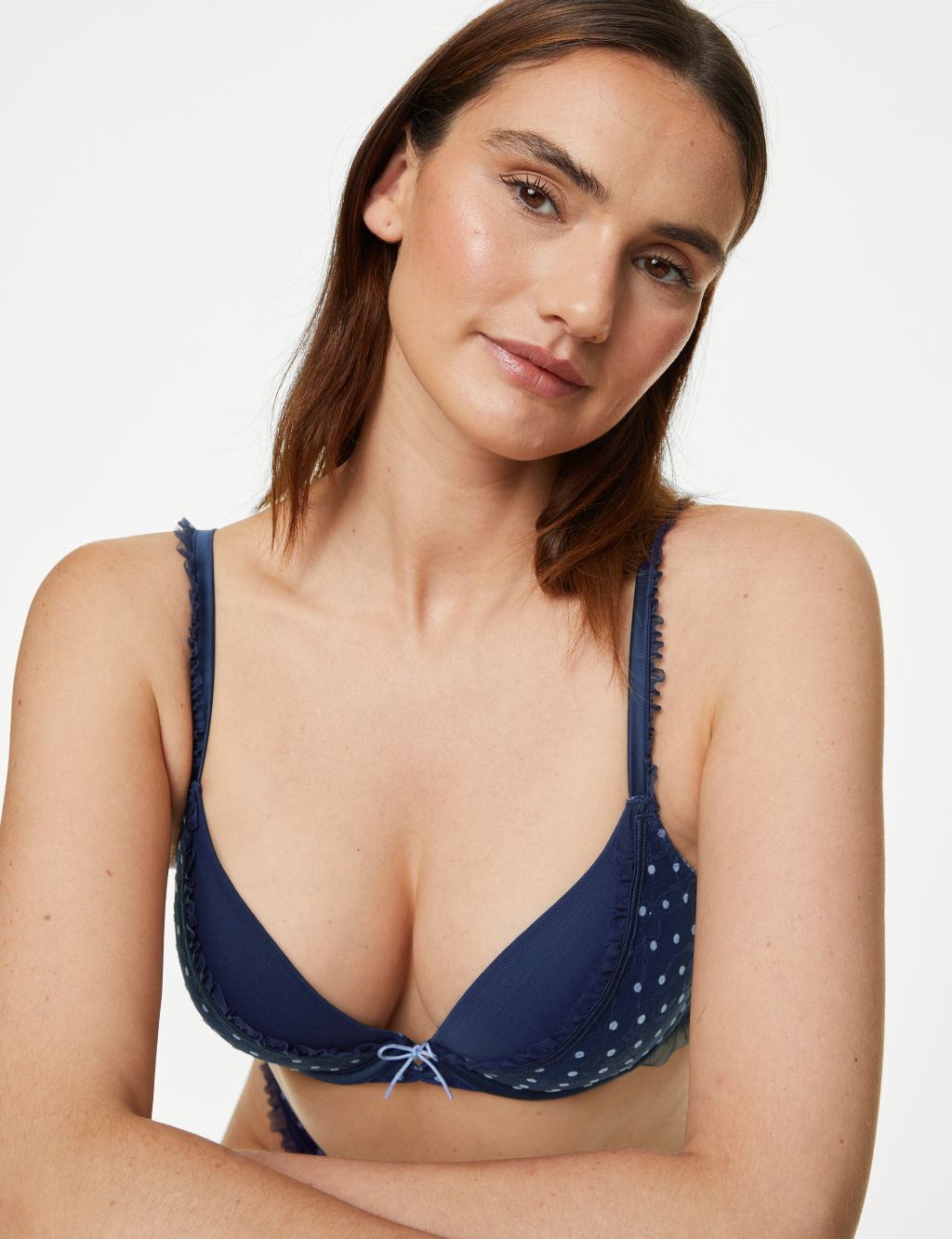 Anna Lace Wired Push-Up Bra A-E image 3