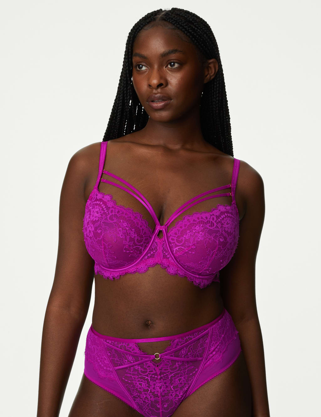 Buy online Purple Cotton Balconette Bra from lingerie for Women by